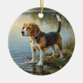 Beagle Keramik Ornament (Vorne)
