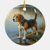 Beagle Keramik Ornament (Hinten)