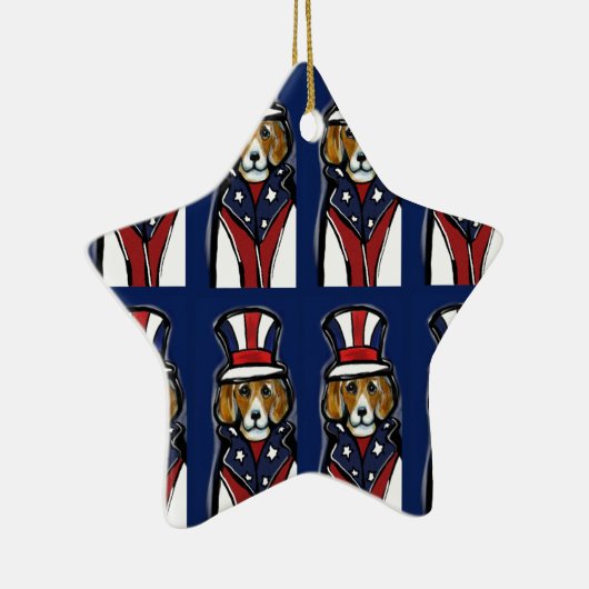 BEAGLE KERAMIK ORNAMENT (Rechts)