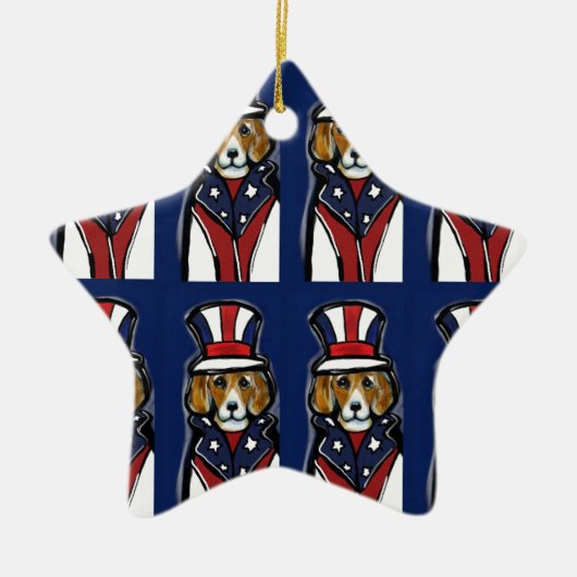 BEAGLE KERAMIK ORNAMENT (Vorne)