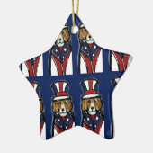 BEAGLE KERAMIK ORNAMENT (Links)