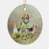 Beagle Keramik Ornament (Links)