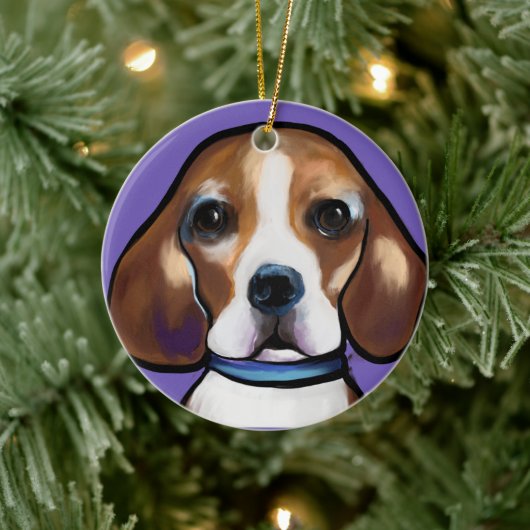 Beagle keramik ornament (Baum)