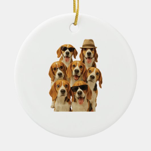 Beagle Keramik Ornament (Vorne)