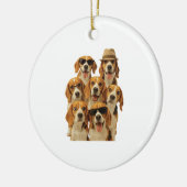 Beagle Keramik Ornament (Links)