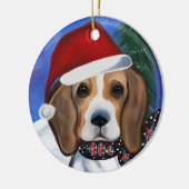 Beagle Keramik Ornament (Links)