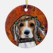Beagle Keramik Ornament (Vorne)