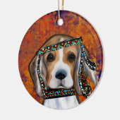 Beagle Keramik Ornament (Links)
