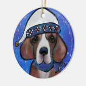 Beagle Keramik Ornament (Links)
