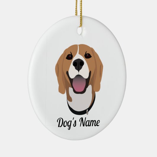Beagle Keramik Ornament (Rechts)