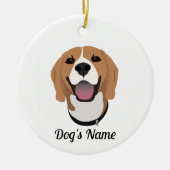 Beagle Keramik Ornament (Vorne)