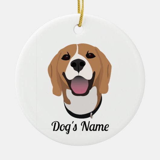 Beagle Keramik Ornament (Vorne)