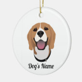 Beagle Keramik Ornament (Links)