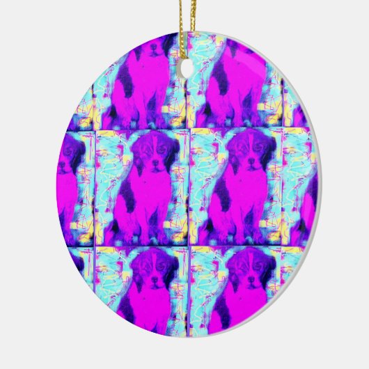 Beagle Keramikornament (Links)