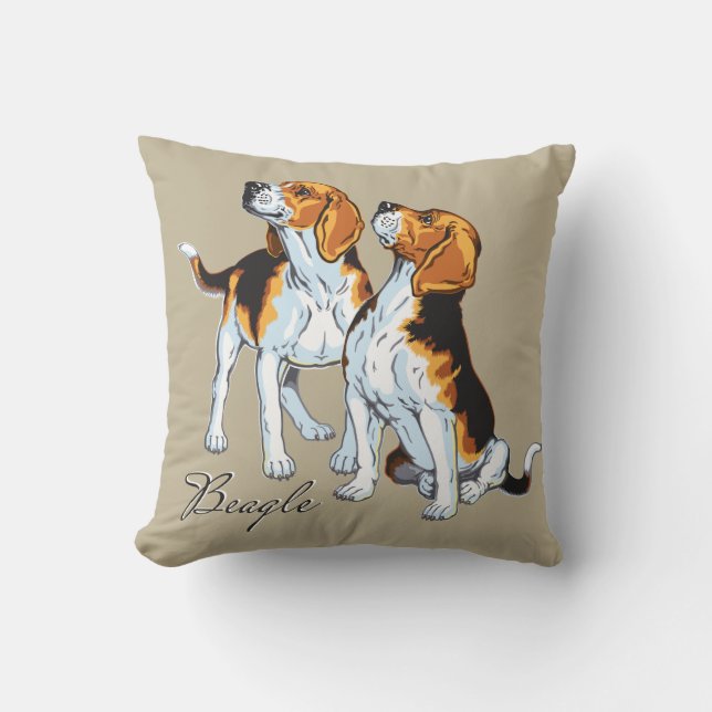 Beagle Kissen (Vorderseite)