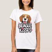 Beagle Kisses Beagle Leben Niedlicher Hund Mama Ge T-Shirt (Vorderseite)