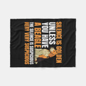 Beagle Kleiner Hund Jagd Haustierzüchter Stille Fleecedecke (Vorderseite (Horizontal))