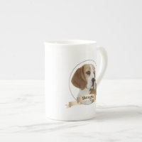 Beagle-Knochen-China-Tasse