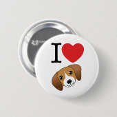 Beagle-Knopf Button (Vorne & Hinten)