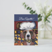 BEAGLE KOCH FEIERTAGSPOSTKARTE (Stehend Vorderseite)