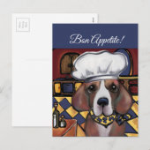 BEAGLE KOCH FEIERTAGSPOSTKARTE (Vorne/Hinten)
