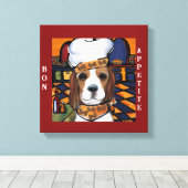 Beagle Koch Leinwanddruck (Insitu (Holzboden))