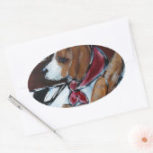 BEAGLE KOCH OVALER AUFKLEBER (Umschlag)