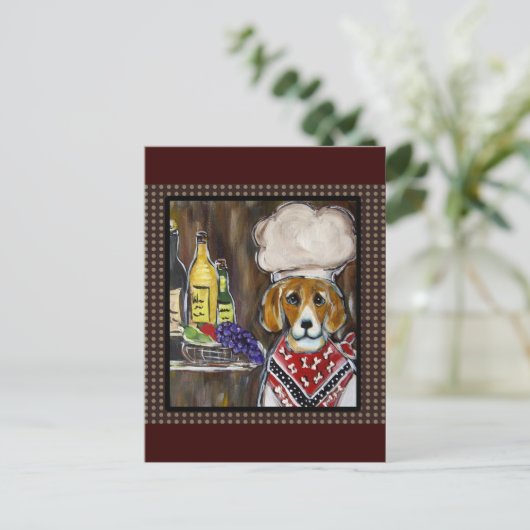 BEAGLE KOCH POSTKARTE (Stehend Vorderseite)