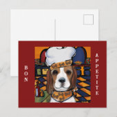 Beagle Koch Postkarte (Vorne/Hinten)