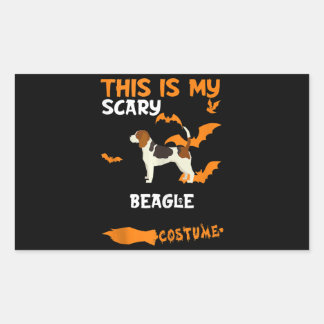 Beagle Kostüm Halloween Lazy Beängstigend Hundetop Rechteckiger Aufkleber