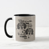 Beagle Kunst, wenn alles versage Zitat Tasse (Links)