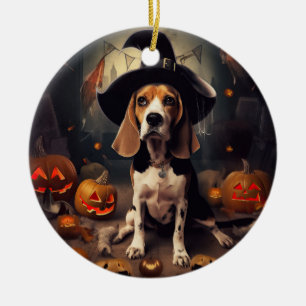 Beagle-Kürbisse Halloween Gruselig Keramik Ornament