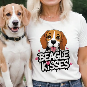 Beagle Küsse Beagles Leben Süßer Hund Mama Geschen T-Shirt