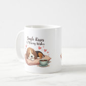 Beagle Küsse & Morgenwünsche Kaffeetasse (Vorderseite Links)