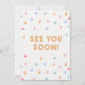 Beagle Lasse Pawty Dog Welppy Birthday Blue Einladung (Rückseite)