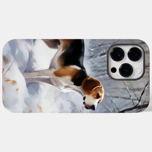 Beagle lässt es Weihnachten schneien Case-Mate iPhone Hülle (Rückseite (Horizontal))