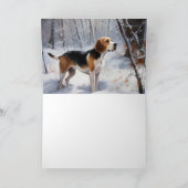 Beagle lässt es Weihnachten schneien Karte (Innenseite)