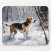 Beagle lässt es Weihnachten schneien Mousepad (Vorne)
