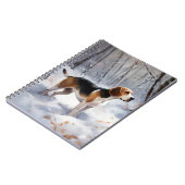 Beagle lässt es Weihnachten schneien Notizblock (Linke Seite)