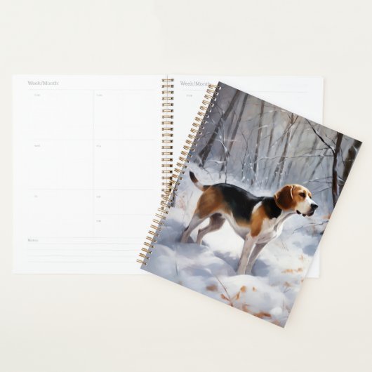 Beagle lässt es Weihnachten schneien Planer (Anzeige)