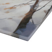 Beagle lässt es Weihnachten schneien Schneidebrett (Ecke)