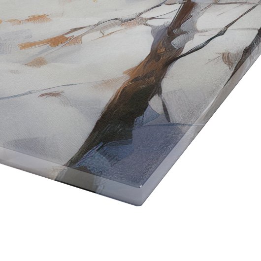 Beagle lässt es Weihnachten schneien Schneidebrett (Ecke)