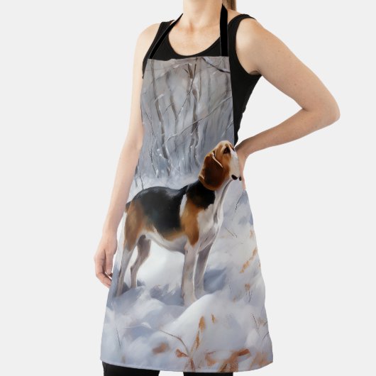 Beagle lässt es Weihnachten schneien Schürze (InSitu)