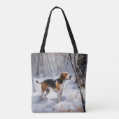 Beagle lässt es Weihnachten schneien Tasche (Rückseite)