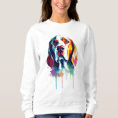 Beagle Lebhaft und farbenfroh Sweatshirt (Vorderseite)