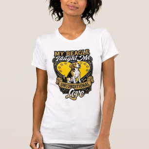 Beagle lehrte mich bedingungslose Liebe Hundeherz T-Shirt