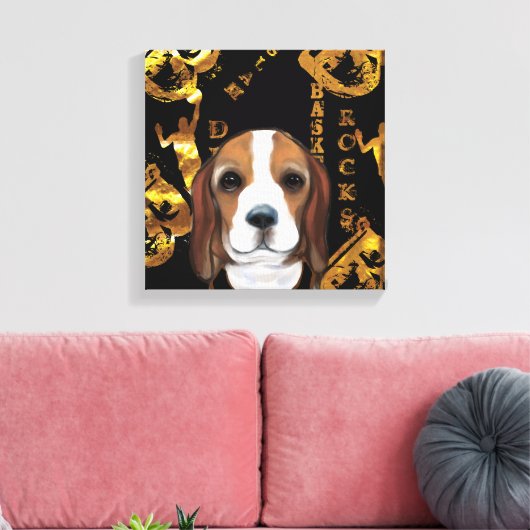 Beagle Leinwanddruck (Insitu (Wohnzimmer))