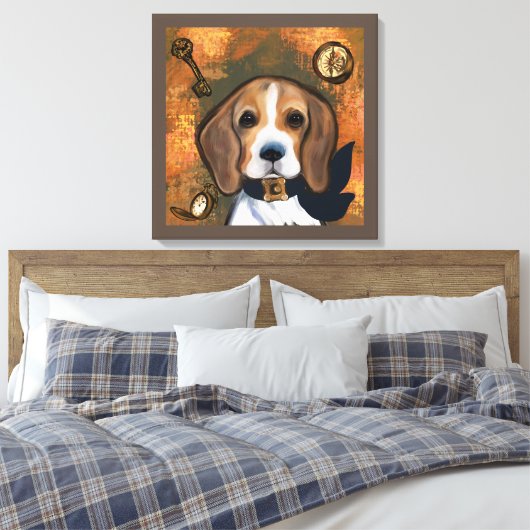 Beagle Leinwanddruck (Insitu (Schlafzimmer))