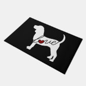 Beagle-Liebe Fußmatte (Schrägansicht)