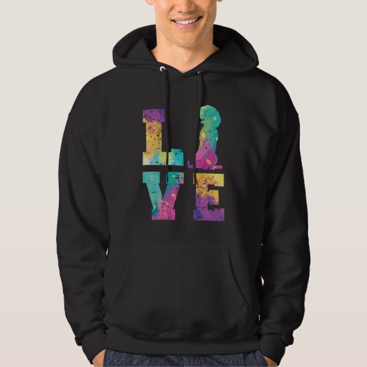 Beagle Liebe Hoodie (Vorderseite)
